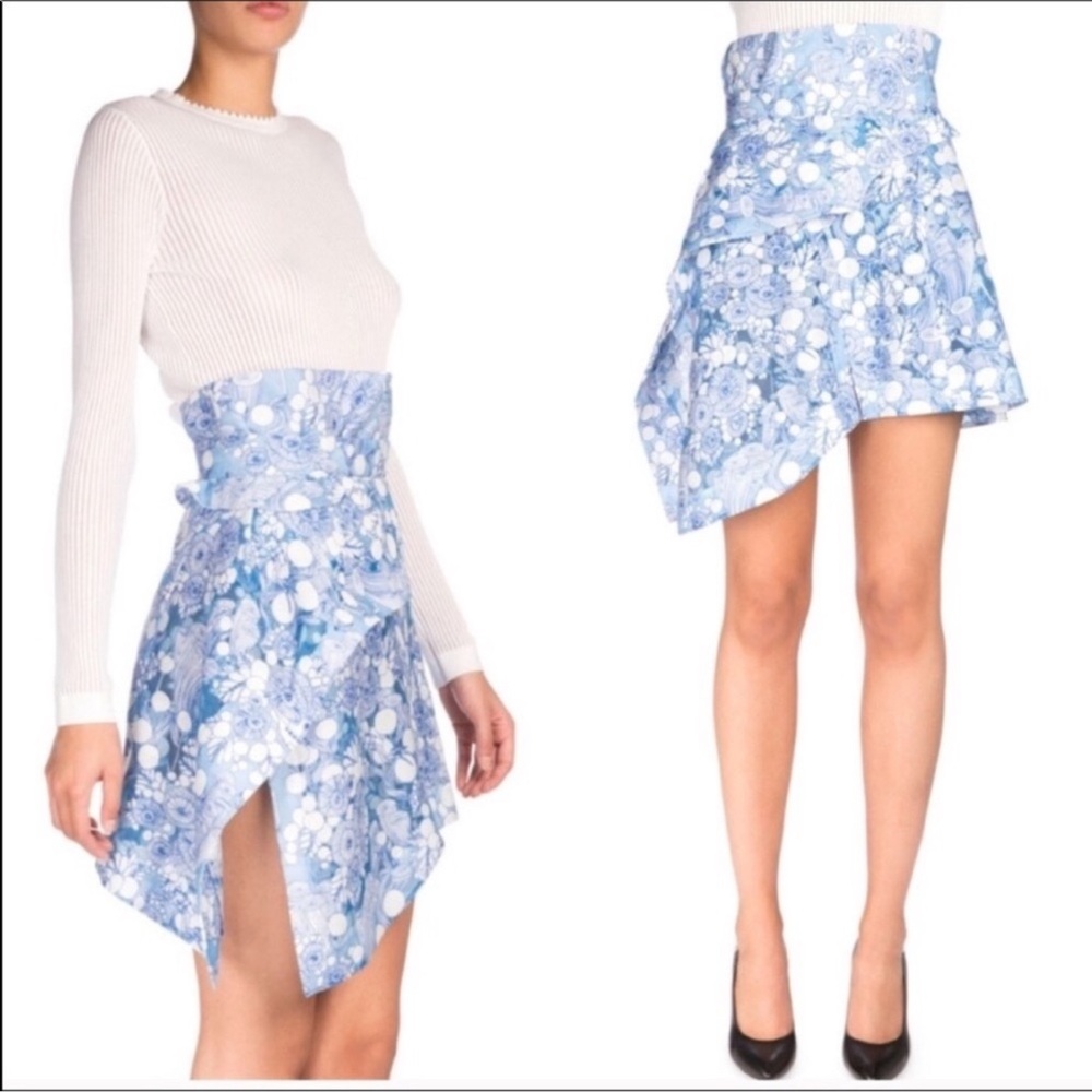 CARVEN Underwater Fantasy Asymmetrical Skirt EU 36